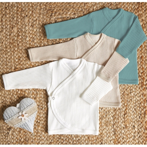 3x Kaftanik niemowlęcy prążki