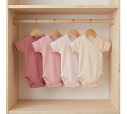 4x Body kopertowe krótki rękaw dla wcześniaka