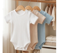 3x body krótki rękaw prążki