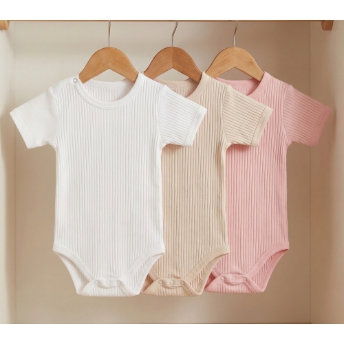3x body krótki rękaw prążki