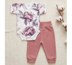 Komplet body kopertowe krótki rękaw i spodnie