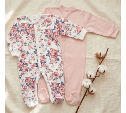 2x Pajac niemowlęcy rozpinany