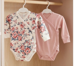 2x Body kopertowe długi rękaw wcześniak