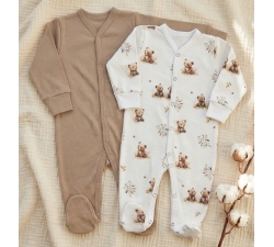 2x Pajac niemowlęcy rozpinany