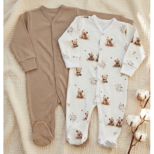 2x Pajac niemowlęcy rozpinany