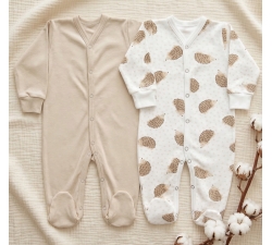 2x Pajac niemowlęcy rozpinany