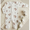 2x Pajac niemowlęcy rozpinany bawełniany