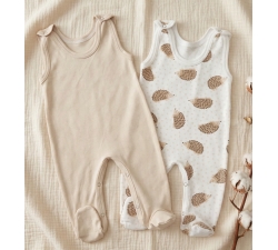 2x Śpiochy niemowlęce rozpinane w kroku