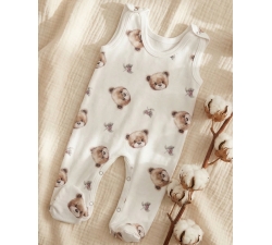 Śpiochy niemowlęce rozpinane w kroku