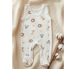 Śpiochy niemowlęce rozpinane w kroku