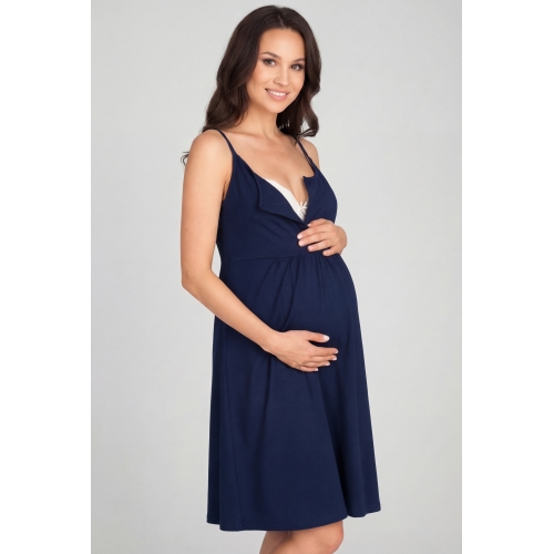 Koszula nocna ciążowa do karmienia na ramiączka