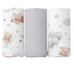 Pieluchy muślinowe 3-pak 60/80