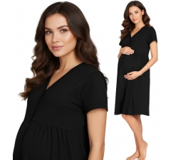 Koszula nocna ciążowa do karmienia cała rozpinana