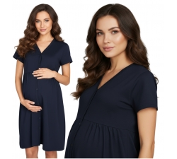 Cała rozpinana Koszula nocna ciążowa do porodu, karmienia