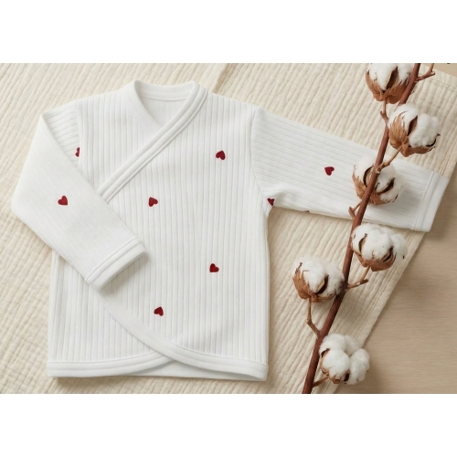 Koszulka kopertowa PRĄŻKI kaftanik wcześniak